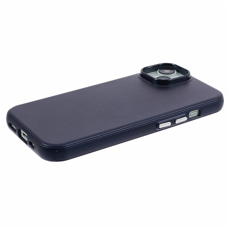 For iPhone 14 / 13 Case Compatible with MagSafe Leather+PC Shockproof Phone Cover - Dark Blue