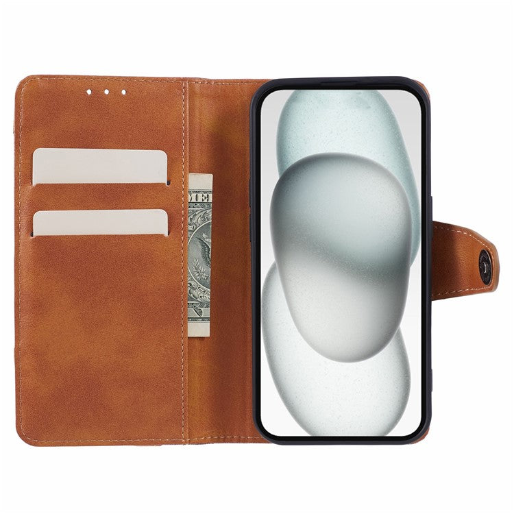 For Huawei nova 12 Pro 5G / nova 12 Ultra 5G Cell Phone Case Splicing Crazy Horse Texture PU Leather Wallet Cover - Brown