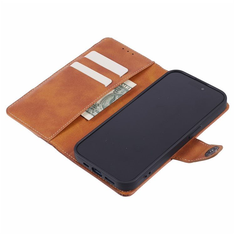 For Huawei nova 12 Pro 5G / nova 12 Ultra 5G Cell Phone Case Splicing Crazy Horse Texture PU Leather Wallet Cover - Brown