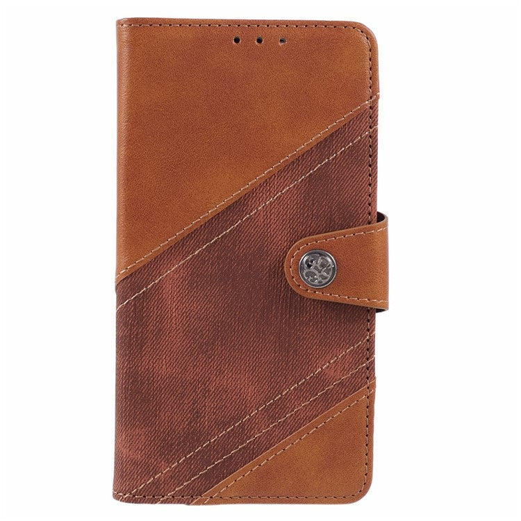 For Huawei nova 12 Pro 5G / nova 12 Ultra 5G Cell Phone Case Splicing Crazy Horse Texture PU Leather Wallet Cover - Brown