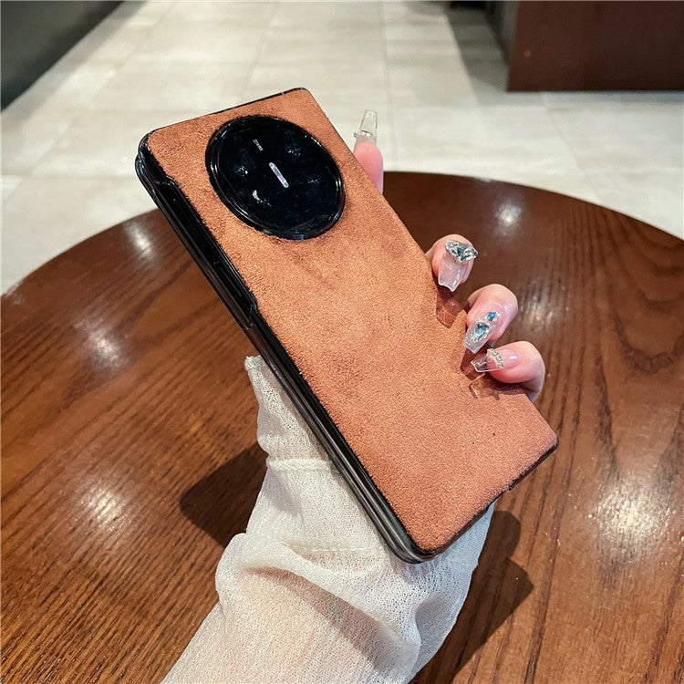 For Huawei Mate X3 5G / Mate X5 Phone Case Suede Anti-Slip Cover - Brown