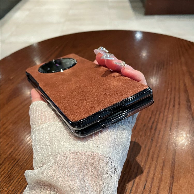 For Huawei Mate X3 5G / Mate X5 Phone Case Suede Anti-Slip Cover - Brown