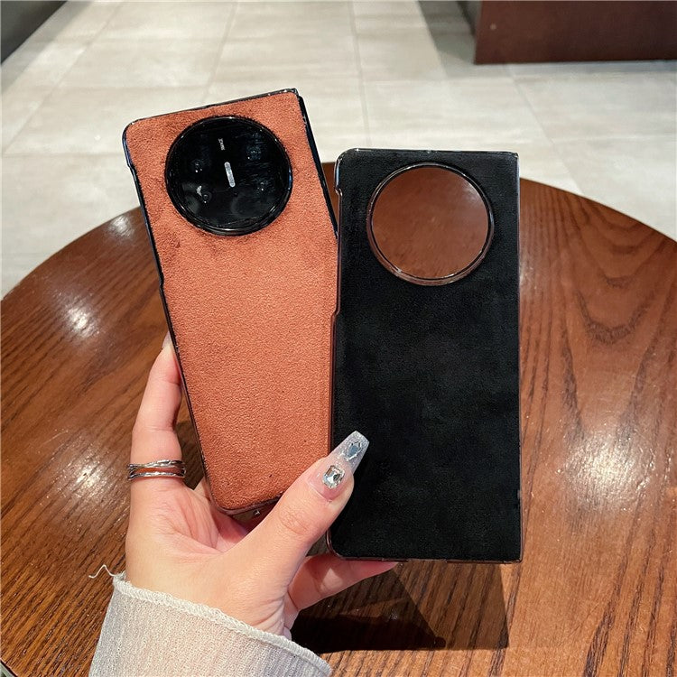 For Huawei Mate X3 5G / Mate X5 Phone Case Suede Anti-Slip Cover - Brown