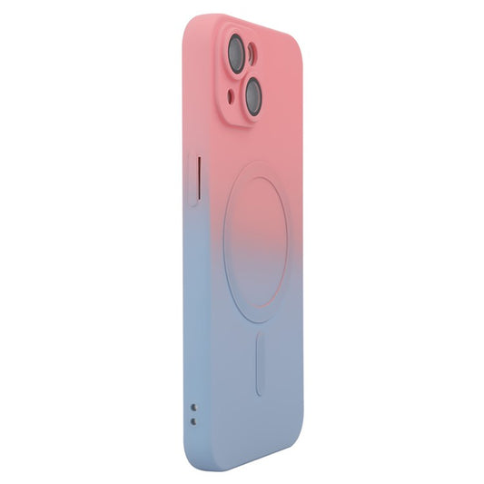 ENAKY HAT PRINCE For iPhone 14 Magnetic Case Compatible with MagSafe Lens Protector - Pink+Blue