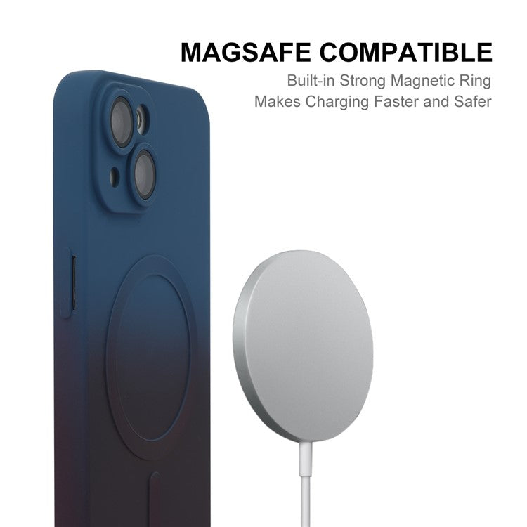 ENAKY HAT PRINCE For iPhone 14 Magnetic Case Compatible with MagSafe Lens Protector - Pink+Blue