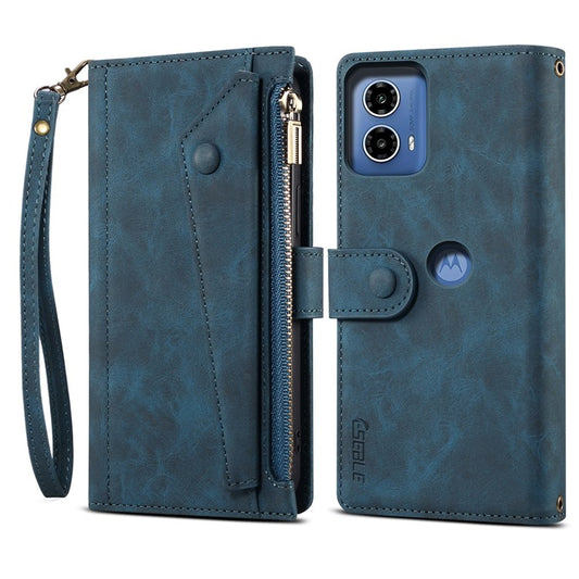 ESEBLE Star Series For Motorola Moto G45 5G / G34 5G Wallet Case Stand Flip Phone Cover - Blue