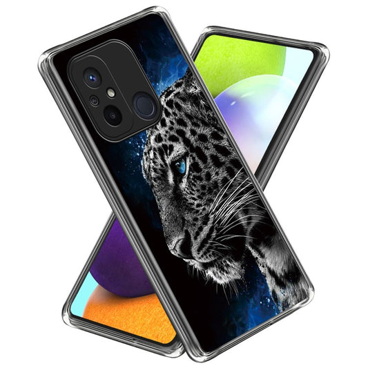 For Xiaomi Redmi 12C 4G Pattern IMD Phone Case Shockproof Protective TPU Back Cover - Tiger