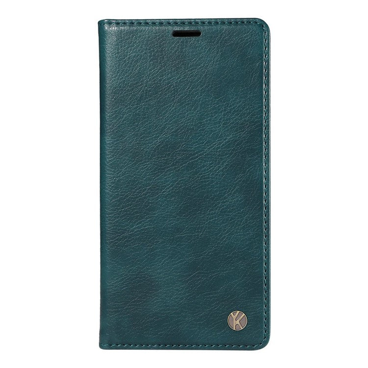 YIKATU YK-006 For Motorola Edge 40 Neo 5G Case Magnetic Flip Folio Leather Wallet Phone Cover - Blue