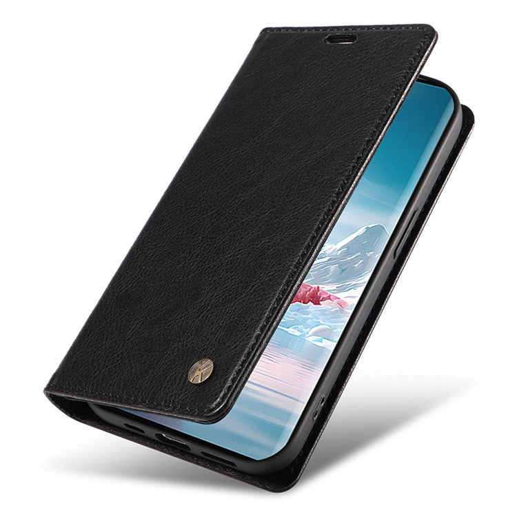YIKATU YK-006 For Motorola Edge 40 Neo 5G Case Magnetic Flip Folio Leather Wallet Phone Cover - Black