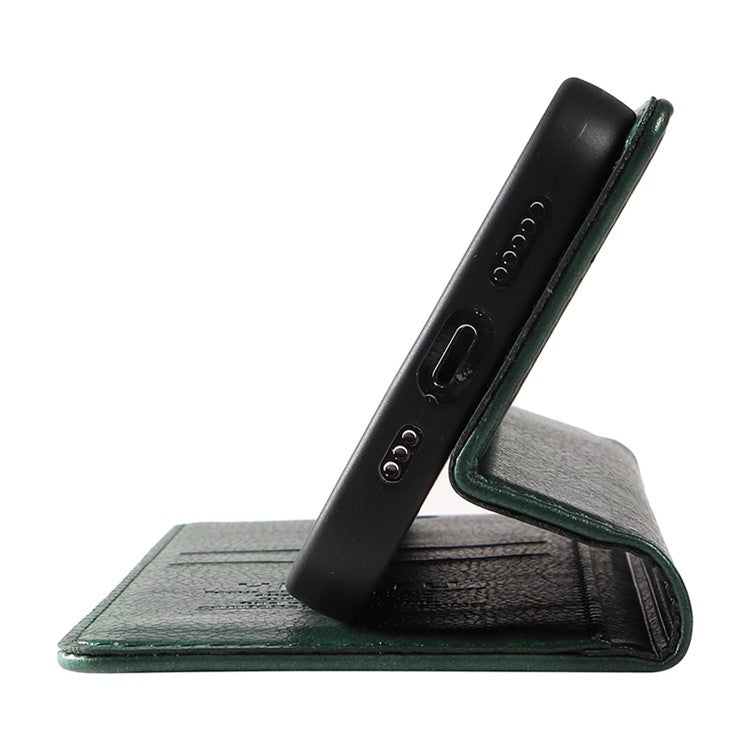 YIKATU YK-006 For Motorola Edge 40 Neo 5G Case Magnetic Flip Folio Leather Wallet Phone Cover - Green