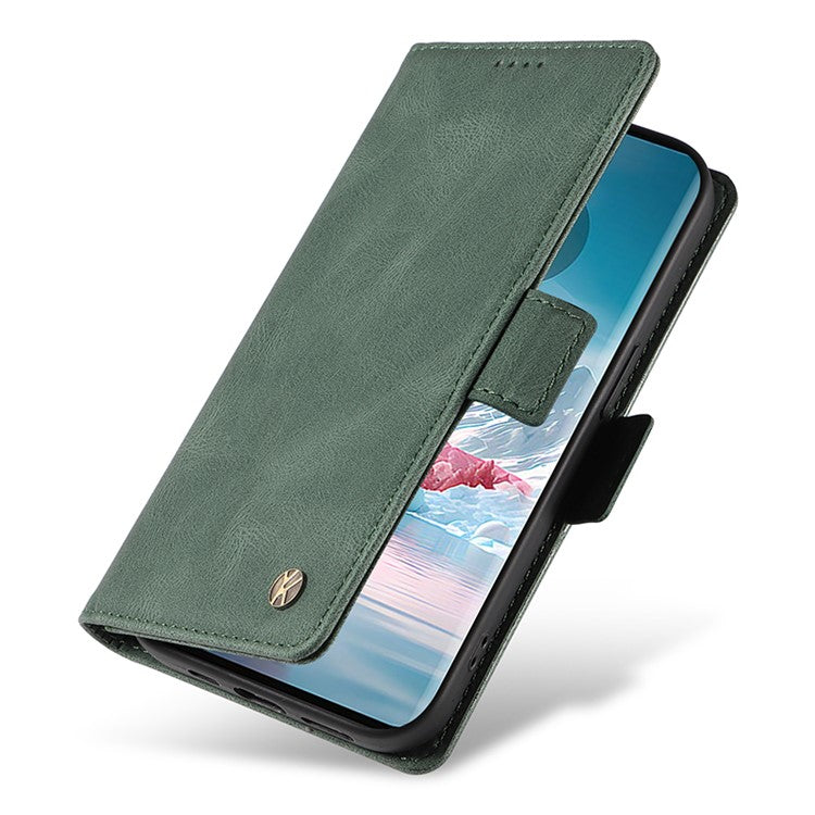 YIKATU YK-005 For Motorola Edge 40 Neo 5G Case PU Leather Flip Wallet Stand Phone Cover - Green