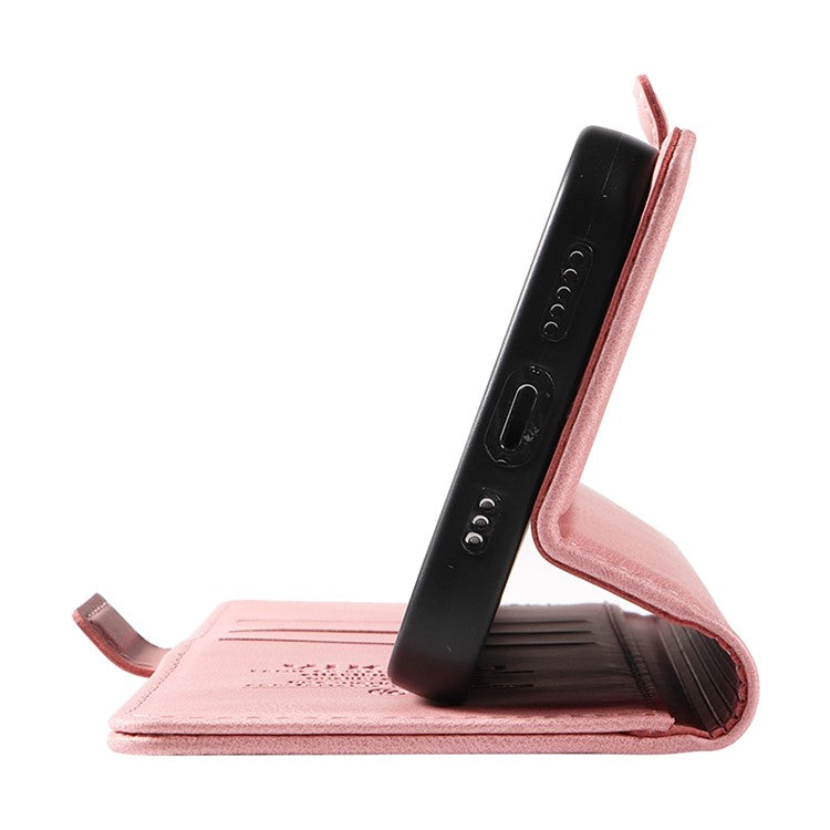 YIKATU YK-005 For Motorola Edge 40 Neo 5G Case PU Leather Flip Wallet Stand Phone Cover - Pink
