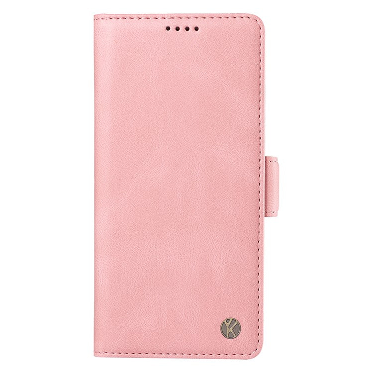 YIKATU YK-005 For Motorola Edge 40 Neo 5G Case PU Leather Flip Wallet Stand Phone Cover - Pink