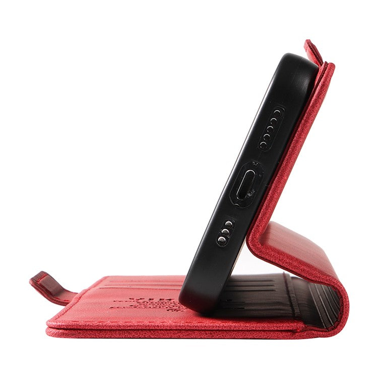 YIKATU YK-005 For Motorola Edge 40 Neo 5G Case PU Leather Flip Wallet Stand Phone Cover - Red