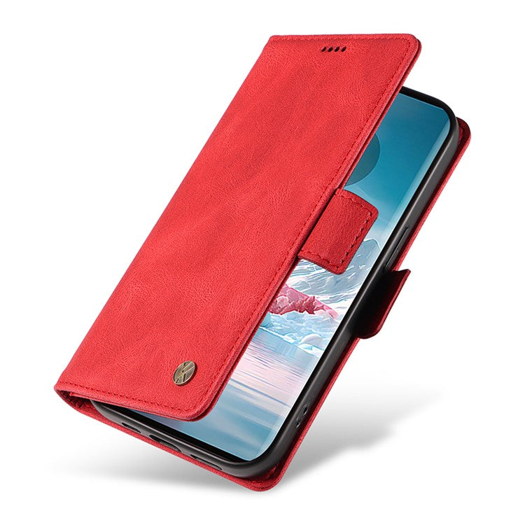 YIKATU YK-005 For Motorola Edge 40 Neo 5G Case PU Leather Flip Wallet Stand Phone Cover - Red