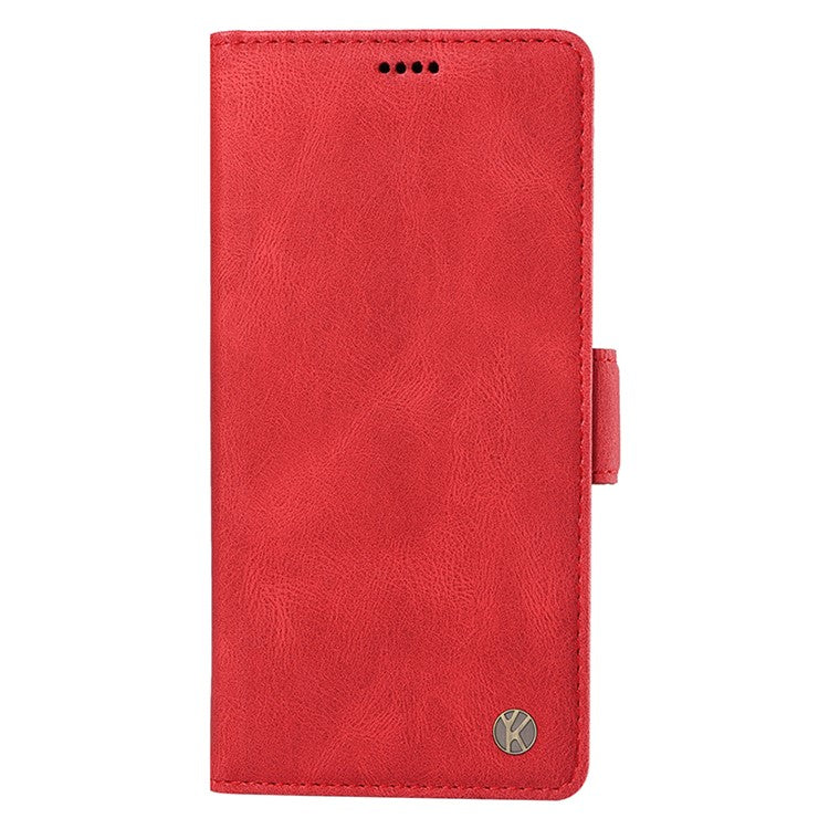 YIKATU YK-005 For Motorola Edge 40 Neo 5G Case PU Leather Flip Wallet Stand Phone Cover - Red