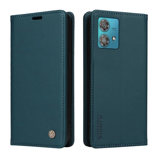 YIKATU YK-001 For Motorola Edge 40 Neo 5G Leather Case Phone Cover Wallet Stand - Green