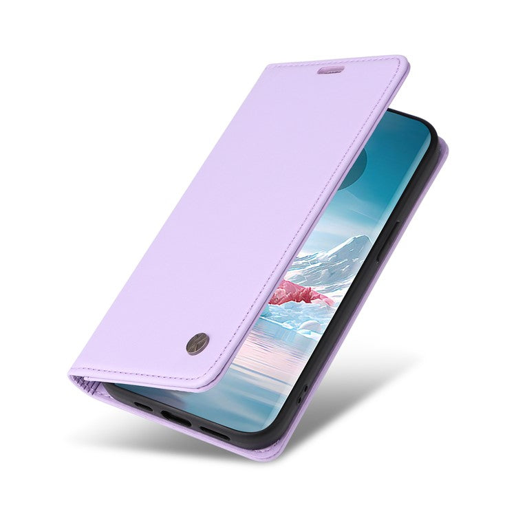 YIKATU YK-001 For Motorola Edge 40 Neo 5G Leather Case Phone Cover Wallet Stand - Light Purple