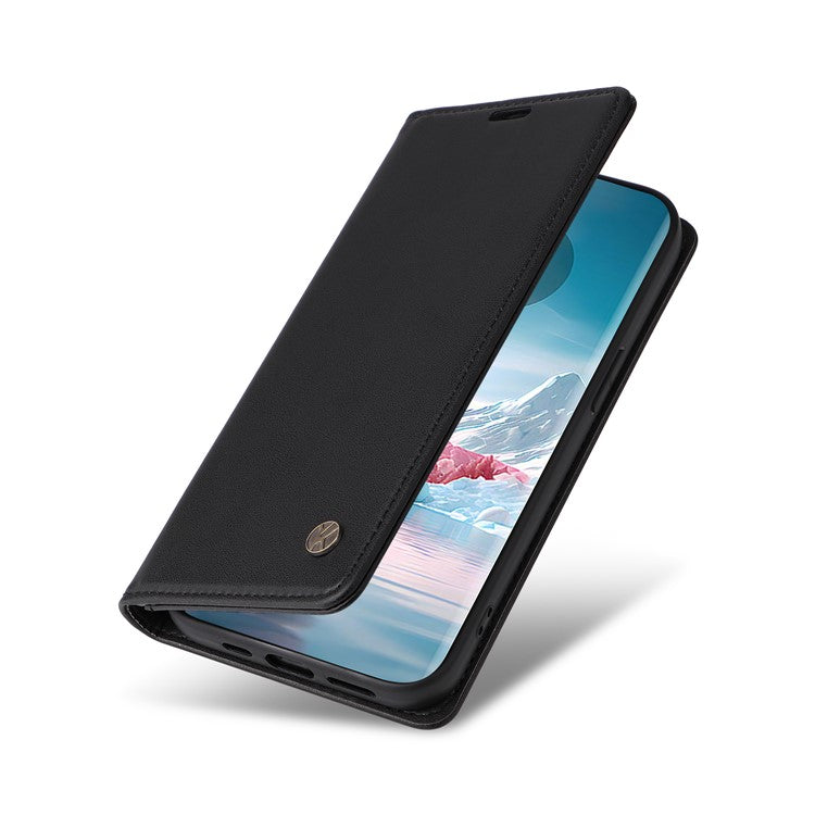 YIKATU YK-001 For Motorola Edge 40 Neo 5G Leather Case Phone Cover Wallet Stand - Black