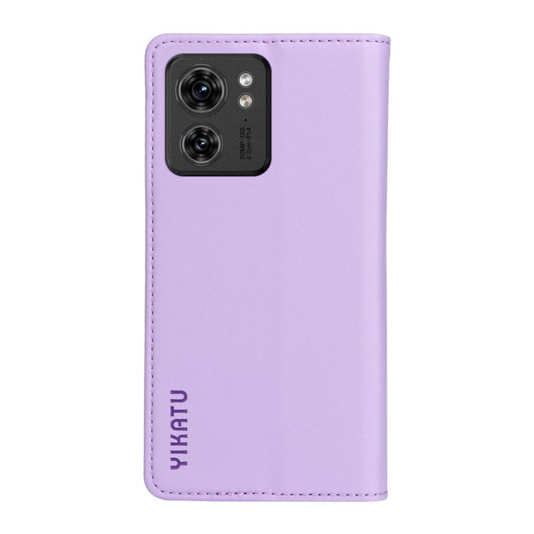 YIKATU YK-001 For Motorola Edge 40 5G Leather Case Phone Wallet Auto Closing Magnetic - Light Purple