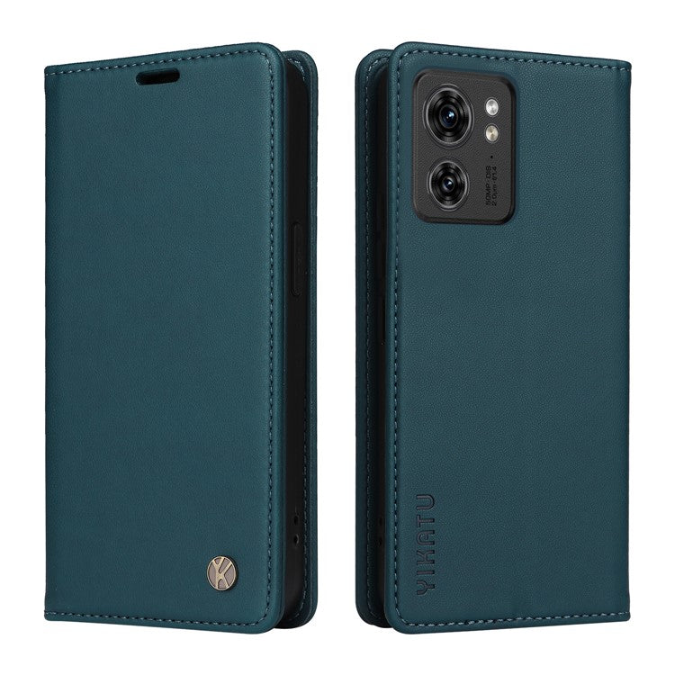 YIKATU YK-001 For Motorola Edge 40 5G Leather Case Phone Wallet Auto Closing Magnetic - Green