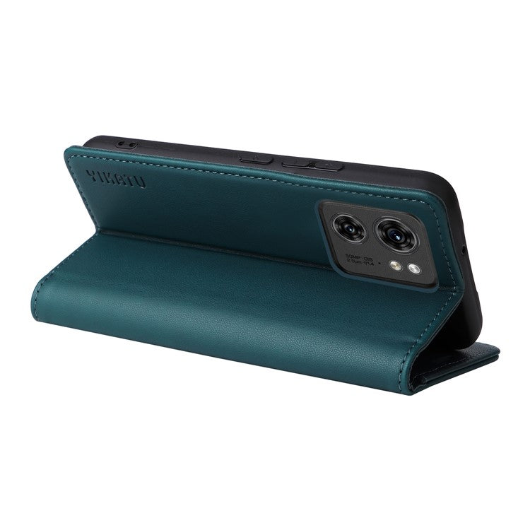 YIKATU YK-001 For Motorola Edge 40 5G Leather Case Phone Wallet Auto Closing Magnetic - Green