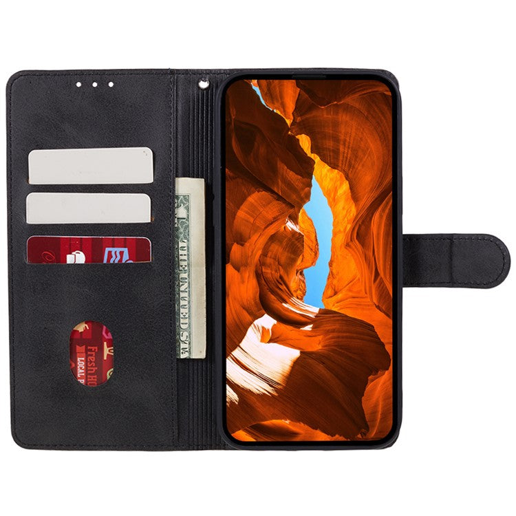 For Xiaomi Redmi K70E 5G / Poco X6 Pro 5G Stand Anti-drop Shell Cell Phone Case Magnetic Clasp PU Leather Wallet - Black
