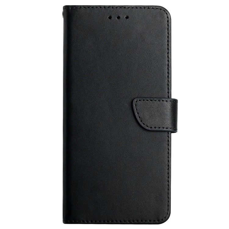 HT02 For Motorola Moto E14 4G / G04 4G / G04s 4G / G24 4G Phone Case Wallet Card Slots Cover Nappa Texture - Black
