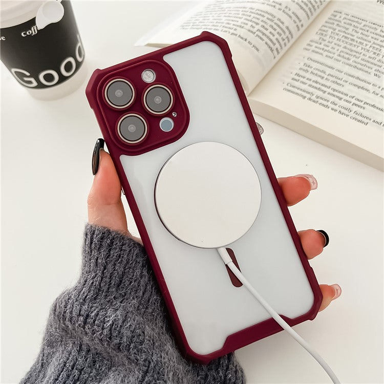 RMD Series For iPhone 14 Pro Phone Case Compatible with MagSafe Anti-fall Cover Built-in Lens Film - Titanium Grey