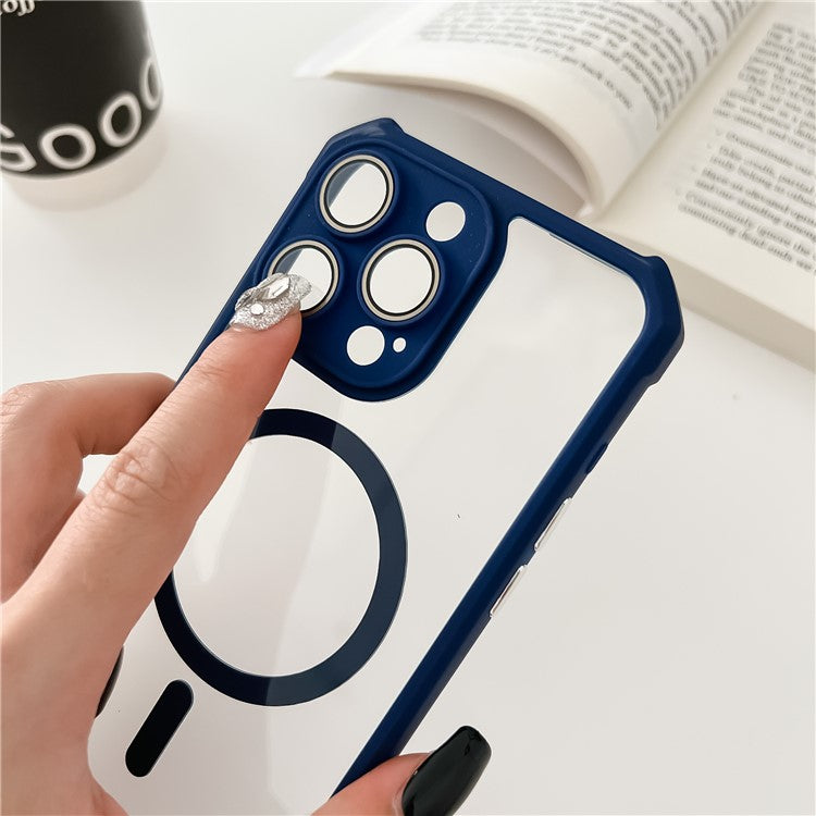 RMD Series For iPhone 14 Pro Phone Case Compatible with MagSafe Anti-fall Cover Built-in Lens Film - Titanium Grey
