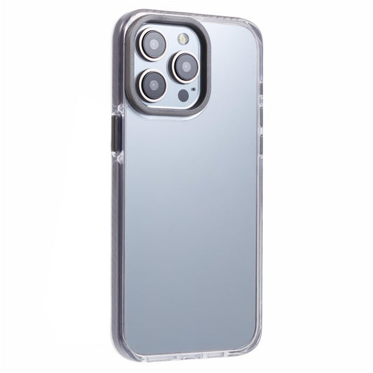 AR Series for iPhone 14 Pro Max Case TPU Frame Acrylic Back Anti-drop Cover - Grey