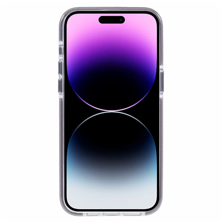 AR Series for iPhone 14 Pro Max Case TPU Frame Acrylic Back Anti-drop Cover - Grey