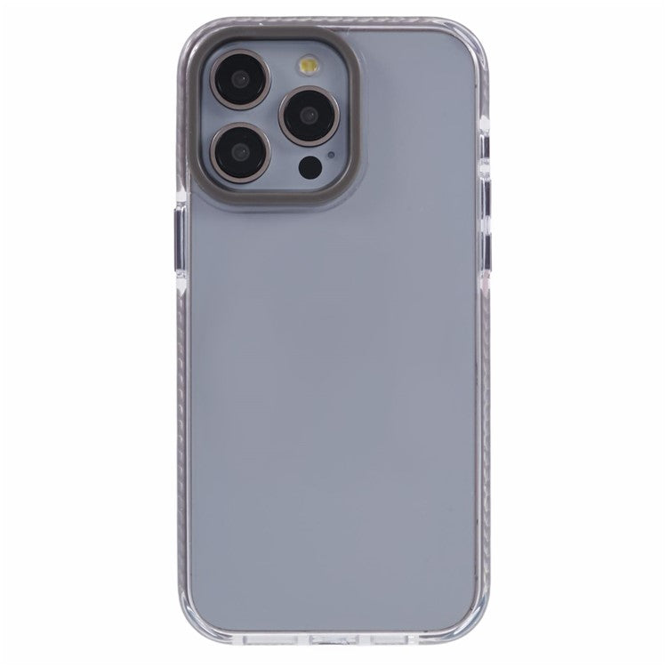 AR Series for iPhone 14 Pro Max Case TPU Frame Acrylic Back Anti-drop Cover - Grey