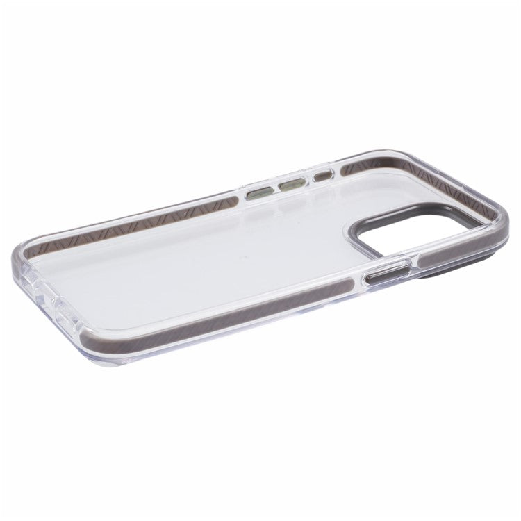 AR Series for iPhone 14 Pro Max Case TPU Frame Acrylic Back Anti-drop Cover - Grey