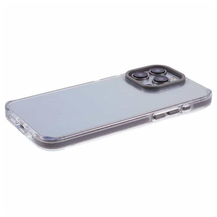 AR Series for iPhone 14 Pro Max Case TPU Frame Acrylic Back Anti-drop Cover - Grey