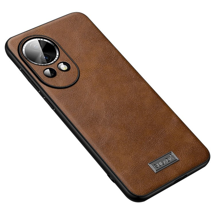 SULADA For Huawei nova 12 5G Phone Case Leather+TPU+PC Anti-drop Cover - Brown