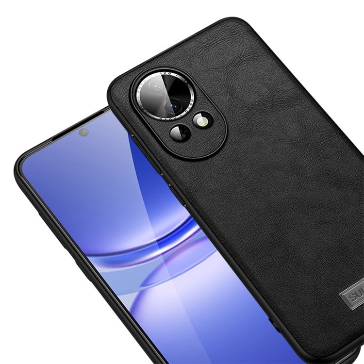 SULADA For Huawei nova 12 5G Phone Case Leather+TPU+PC Anti-drop Cover - Brown