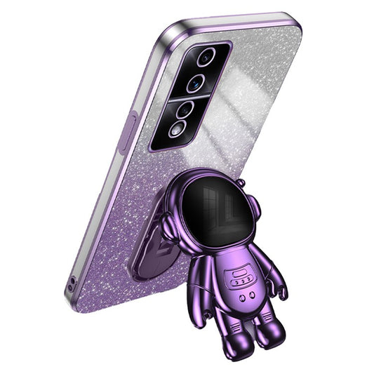 For Honor 80 GT 5G Cell Phone Case Cartoon Astronaut Anti-Scratch Kickstand PC+TPU Cover - Purple