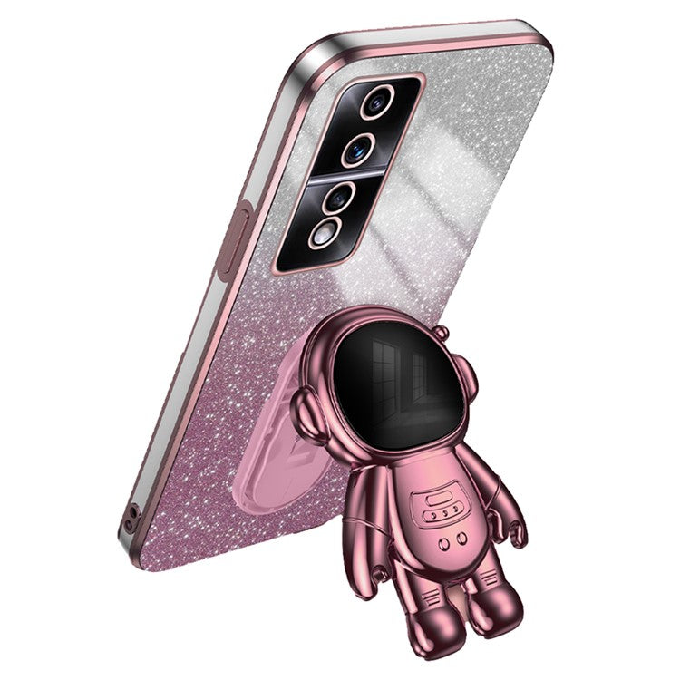 For Honor 80 GT 5G Cell Phone Case Cartoon Astronaut Anti-Scratch Kickstand PC+TPU Cover - Pink