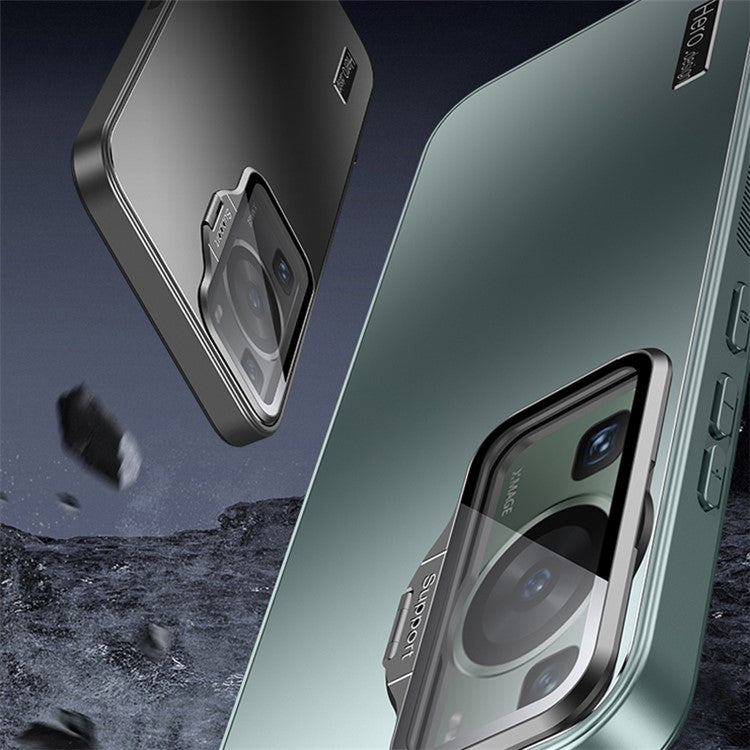 Kickstand Phone Shell for Huawei P60 Pro / P60 Anti-Drop TPU+PC Cell Phone Case - Cyan