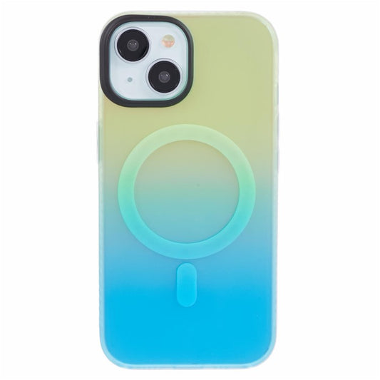 MP Series For iPhone 14 IMD TPU+Acrylic Anti-scratch Phone Cover Compatible with MagSafe - Gradient Blue