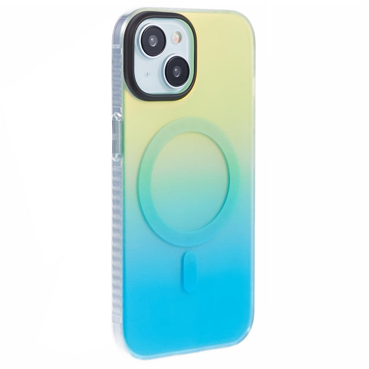 MP Series For iPhone 14 IMD TPU+Acrylic Anti-scratch Phone Cover Compatible with MagSafe - Gradient Blue
