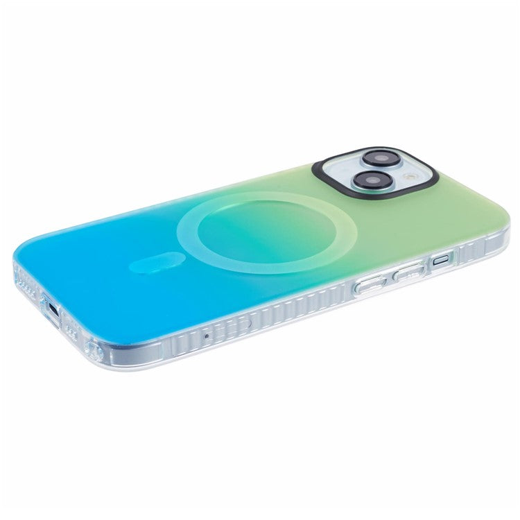MP Series For iPhone 14 IMD TPU+Acrylic Anti-scratch Phone Cover Compatible with MagSafe - Gradient Blue