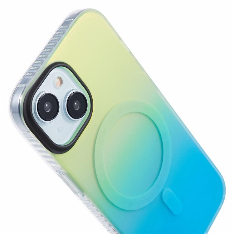 MP Series For iPhone 14 IMD TPU+Acrylic Anti-scratch Phone Cover Compatible with MagSafe - Gradient Blue