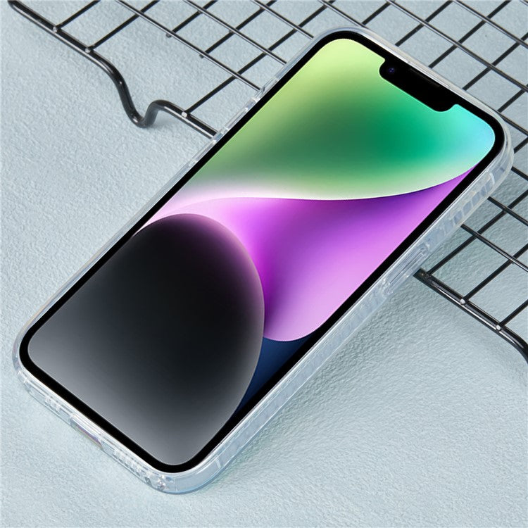 MP Series For iPhone 14 Phone Case IMD TPU+Acrylic Drop-proof Shell Compatible with MagSafe - Rhombus