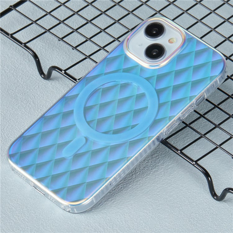 MP Series For iPhone 14 Phone Case IMD TPU+Acrylic Drop-proof Shell Compatible with MagSafe - Rhombus