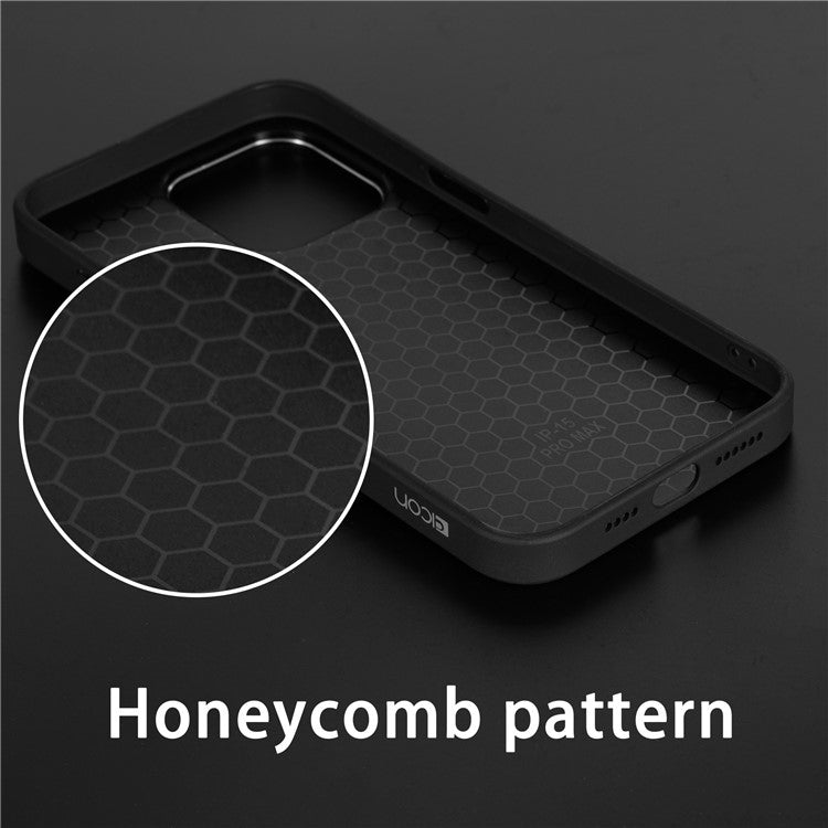 ICON For iPhone 14 Pro Max Slim Case Compatible with MagSafe Carbon Fiber Texture TPU+PC Phone Case - Black