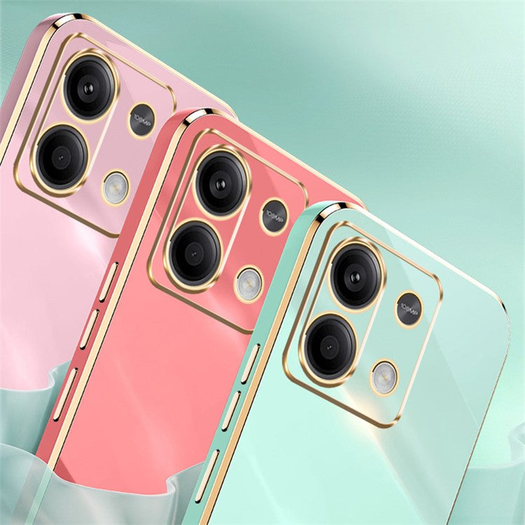 XINLI For Xiaomi Redmi Note 13 Pro 4G / Poco M6 Pro 4G Case Electroplating TPU Cover with Kickstand - White