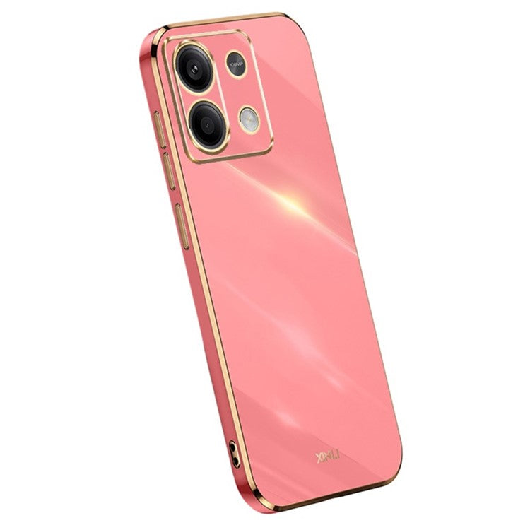XINLI For Xiaomi Redmi Note 13 Pro 4G / Poco M6 Pro 4G TPU Phone Case Electroplating Edge - Red