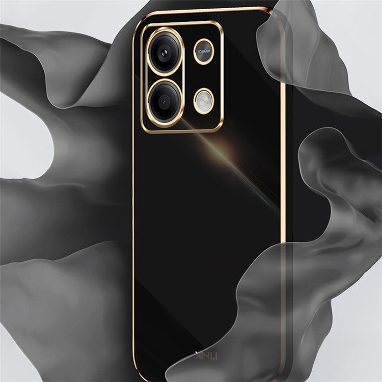 XINLI For Xiaomi Redmi Note 13 Pro 4G / Poco M6 Pro 4G TPU Phone Case Electroplating Edge - Red